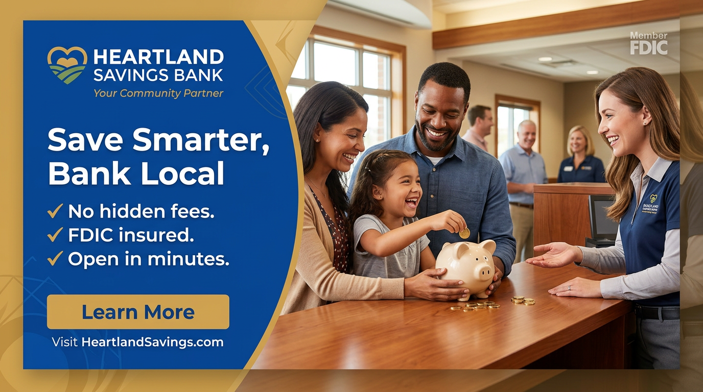 Illustrative community bank savings ad